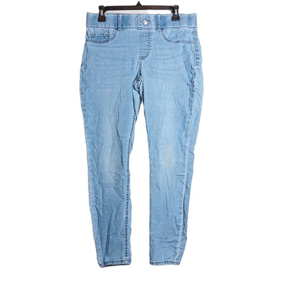 Lee Skinny Jeggings Womens Medium Pull On Mid Rise Light Wash Stretch Denim - Picture 1 of 4